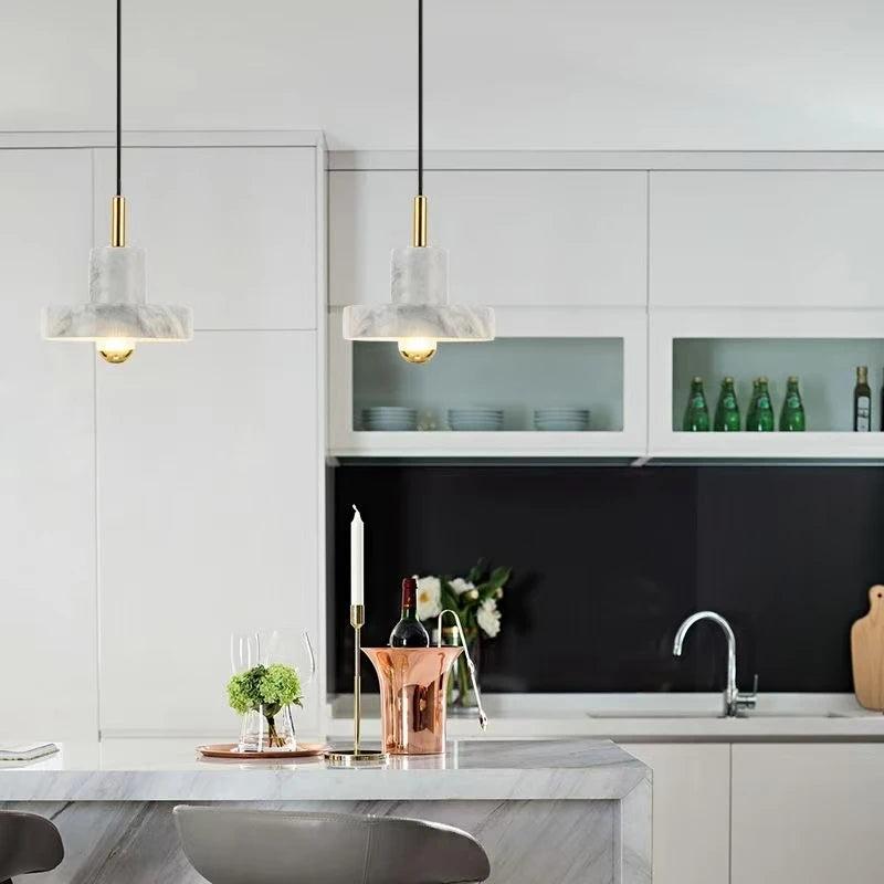 Lampă suspendată din marmură | Design postmodern din piatră naturală