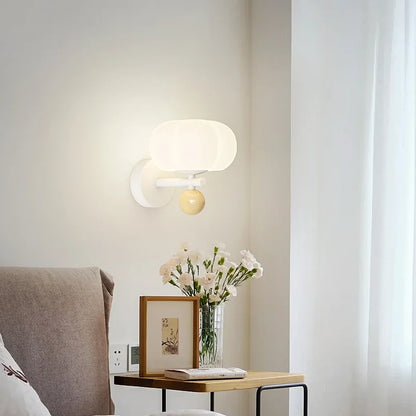 Lámpara de Pared Calabaza Nórdica | Aplique Moderno de Vidrio y Metal