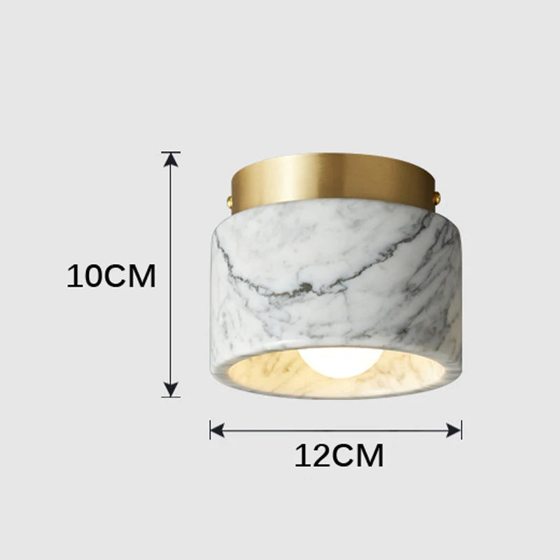Nordische Marmor-Deckenleuchte | Moderner Downlight mit Steinoptik