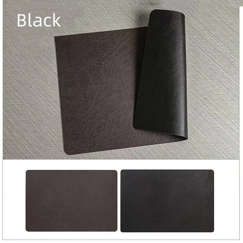 DuoMat | Double-Sided Faux Leather Placemats | Heat Resistant & Waterproof