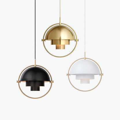 Moderne nordisk pendel | Skulpturel metalsuspensionslampe
