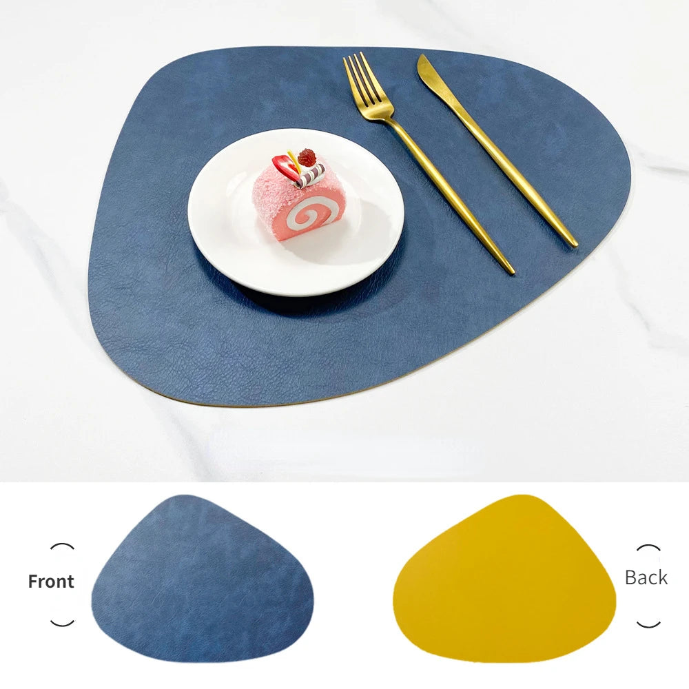 NordicDrop | Double-Sided Faux Leather Placemats | Non-Slip & Heat Resistant