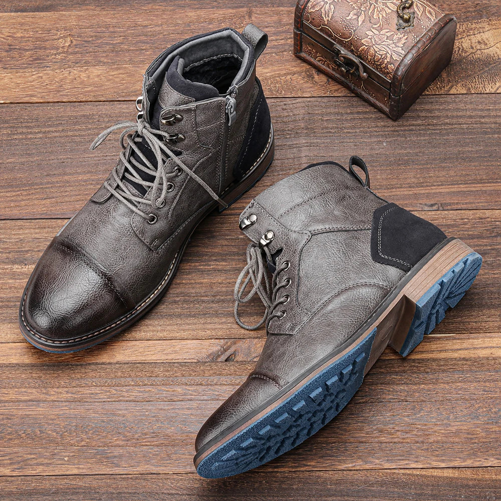 Frontier Leather Boots – Durable Men’s Classic Outdoor Footwear Orthopedic Support - Image 4