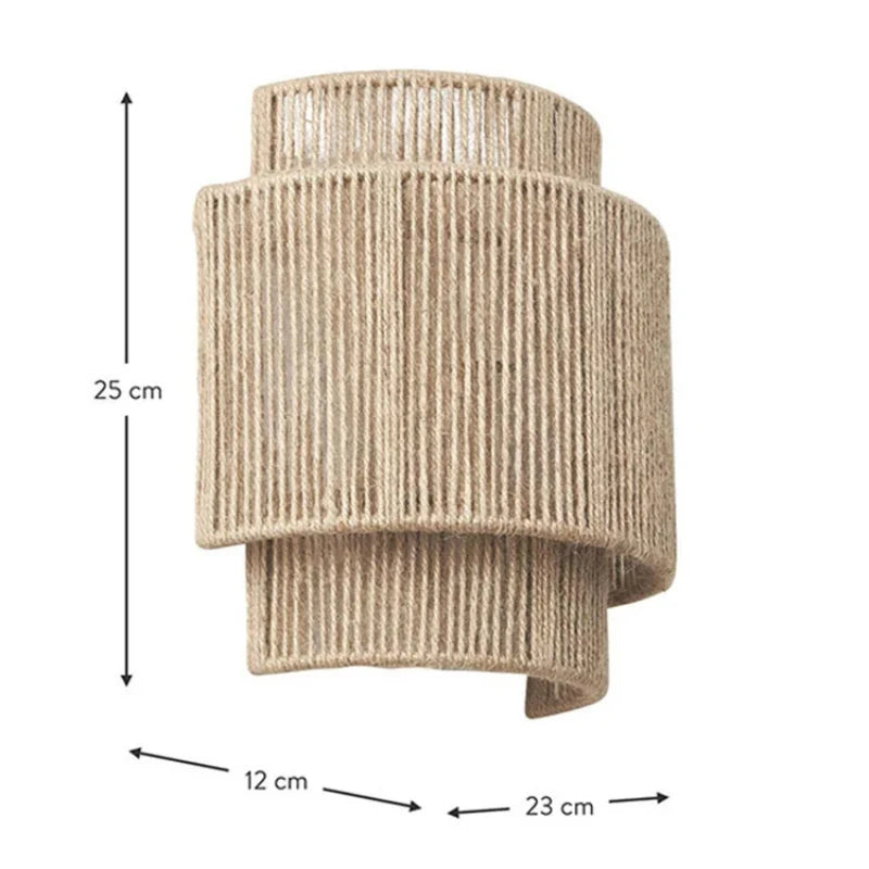 RattanGlow | Handwoven Rattan Wall Lamp
