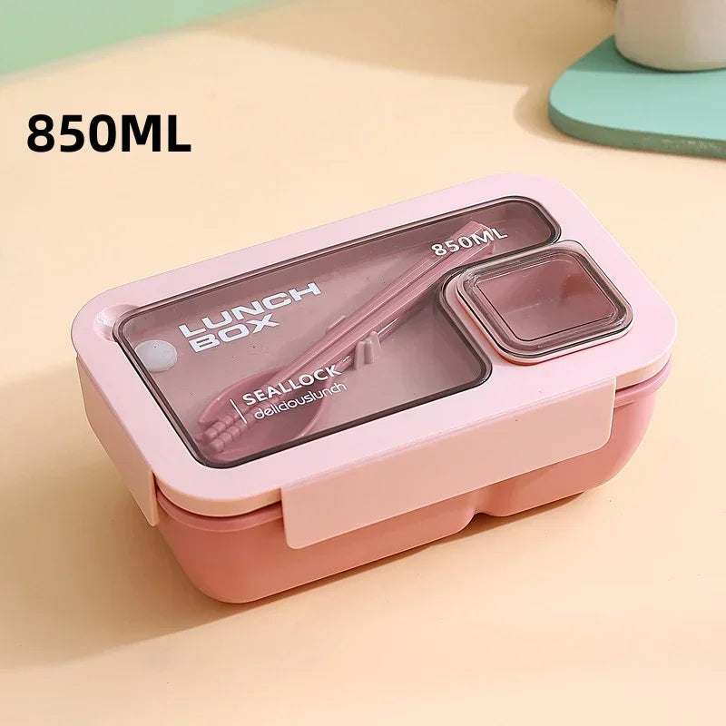 BentoGo Lunch Box | Portable Leak-Proof Bento with Cutlery – Microwave & Dishwasher Safe