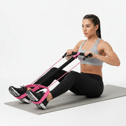 Rullo per Addominali con Fascia di Resistenza Allenatore Fitness per Allenamento Core