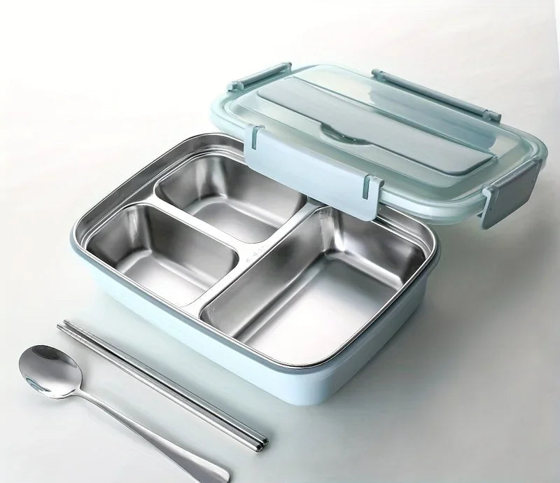 Stainless Steel BentoBox | Leak-Proof Lunch Box with 3 Compartments – Durable & Easy-Clean