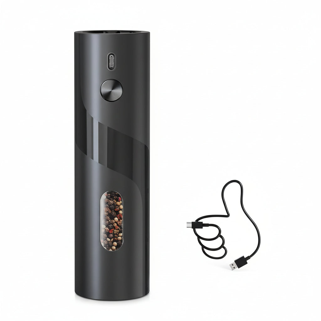 Juego de molinillos eléctricos para sal y pimienta con base de carga recargable por USB ProMax