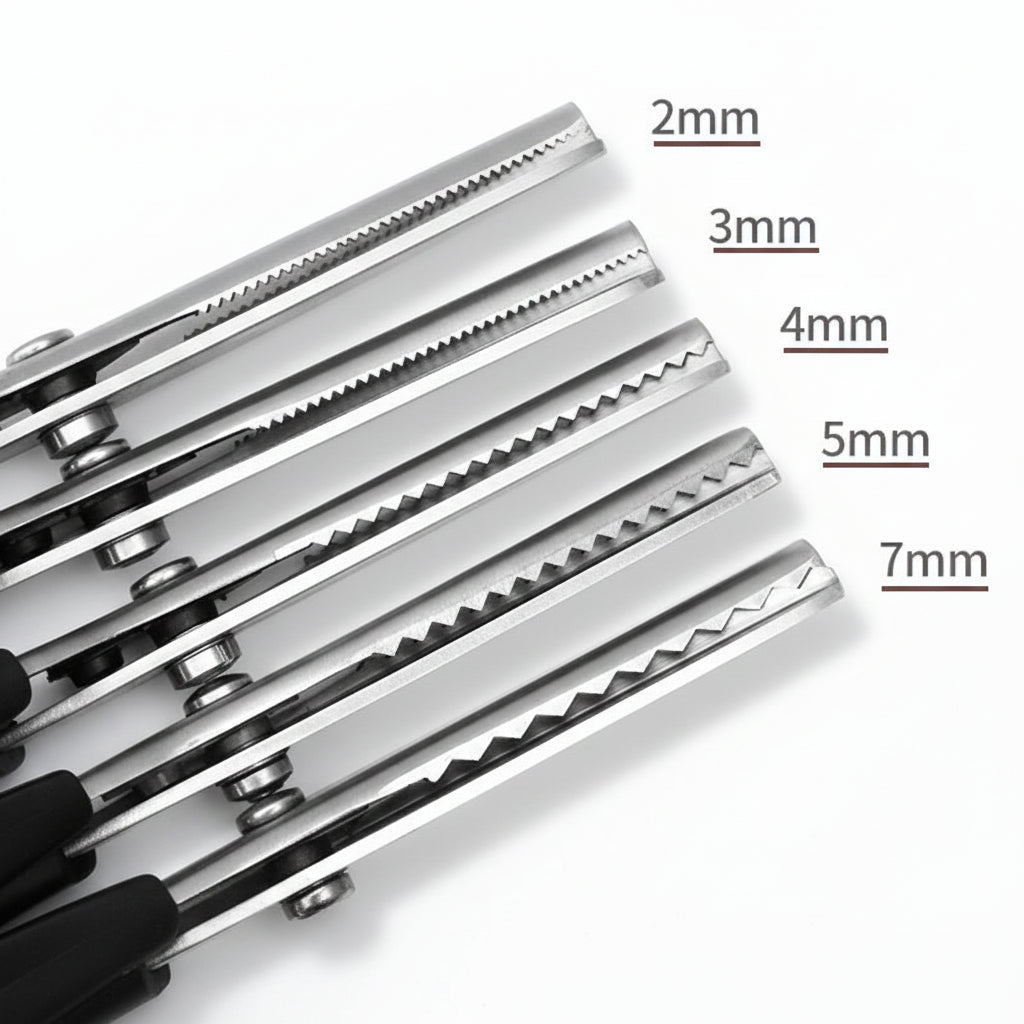 Tijeras de zigzag para tela Tijeras de acero inoxidable para costura y manualidades