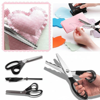 Tijeras de zigzag para tela Tijeras de acero inoxidable para costura y manualidades