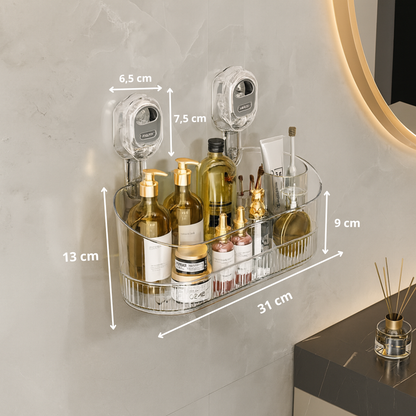 Raft de perete adeziv fără găurire organizator pentru depozitare în bucătărie și baie