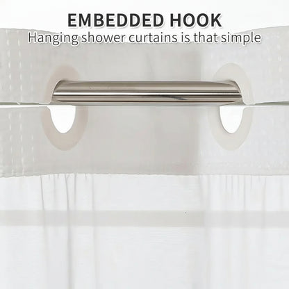 Shower Curtain Waffle Fabric Geometric Double Layer Bathroom Set