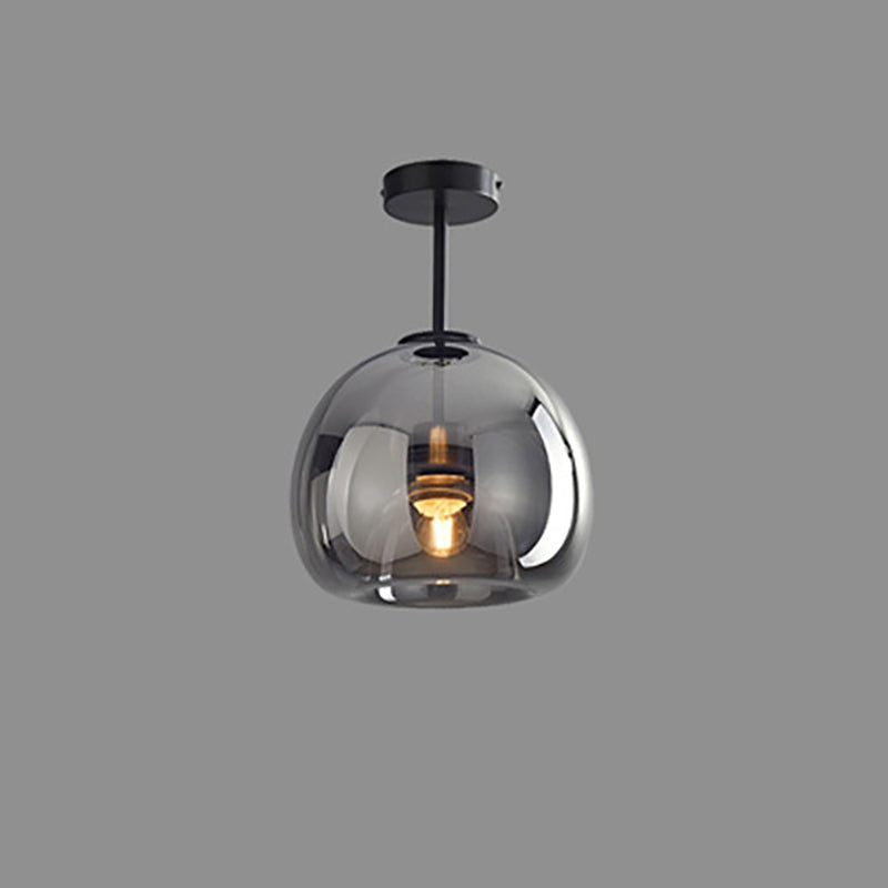 Nordic Glass Ball Ceiling Light | Semi-Flush Mount