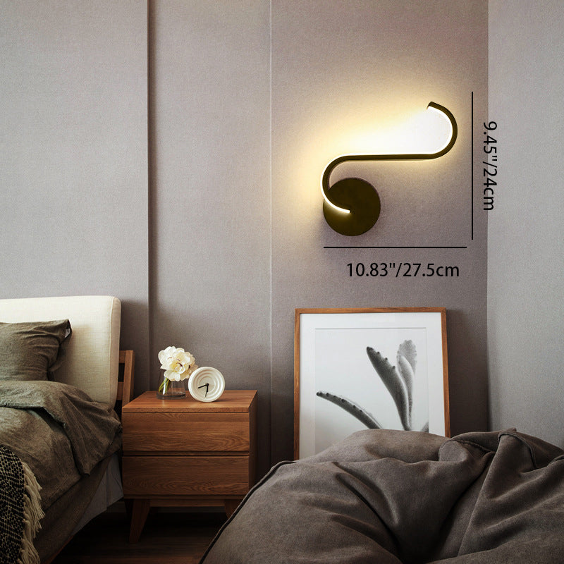 Curves Line LED Wall Light | Modern Minimalist Arc Design