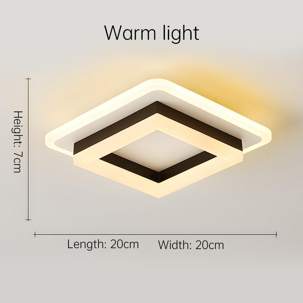 Square LED Ceiling Light | Modern Flush Mount Fixture