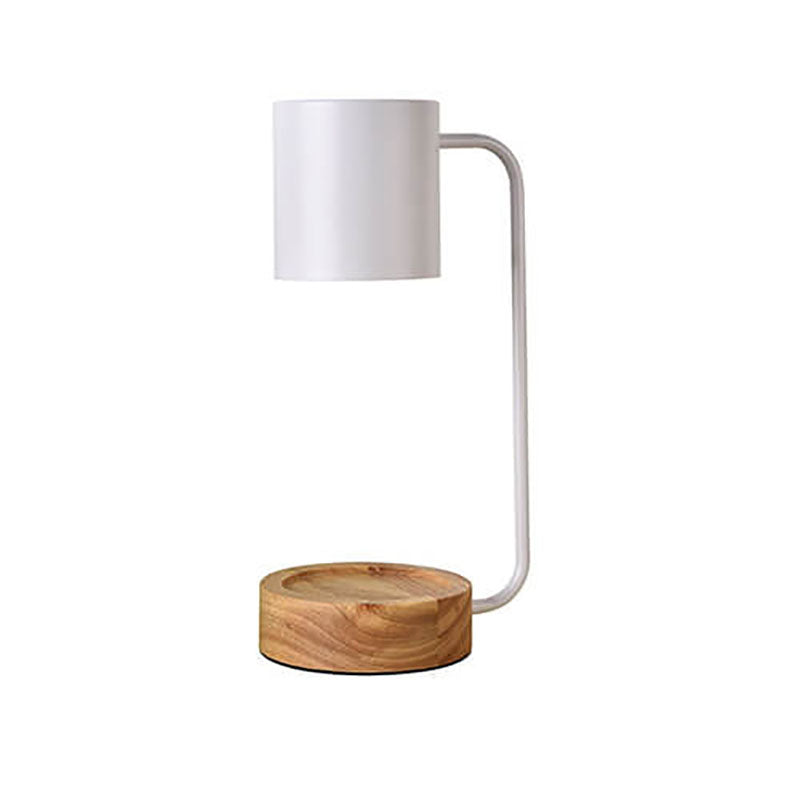 Japansk minimalistisk bordlampe | Træ- og metaldesign