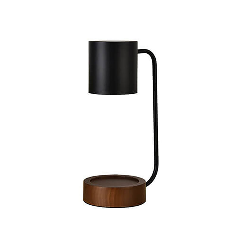 Japansk minimalistisk bordlampe | Træ- og metaldesign