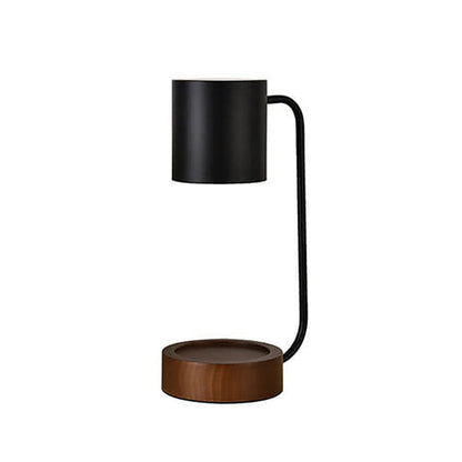 Japansk minimalistisk bordlampe | Træ- og metaldesign