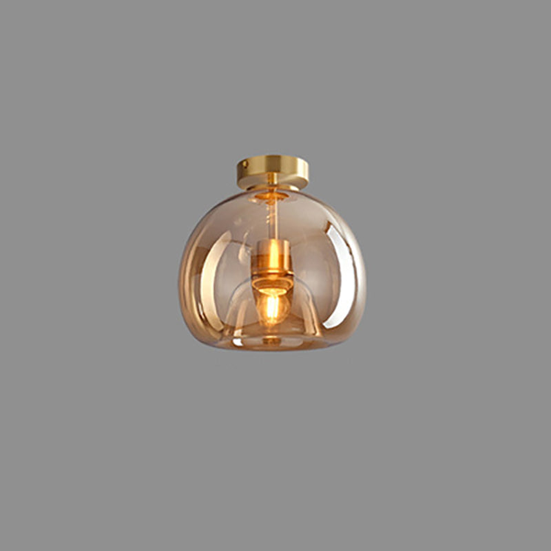 Nordic Glass Ball Ceiling Light | Semi-Flush Mount
