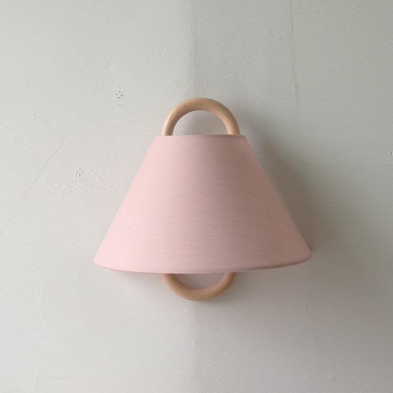 Nordic Wooden Wall Lamp | Minimalist Fabric Shade Sconce