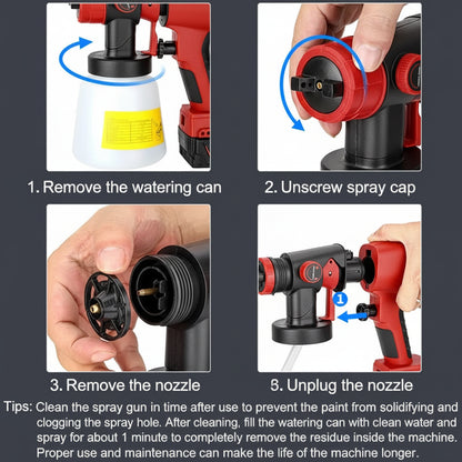 Paint Sprayer Cordless Electric Spray Gun Fast DIY Painting