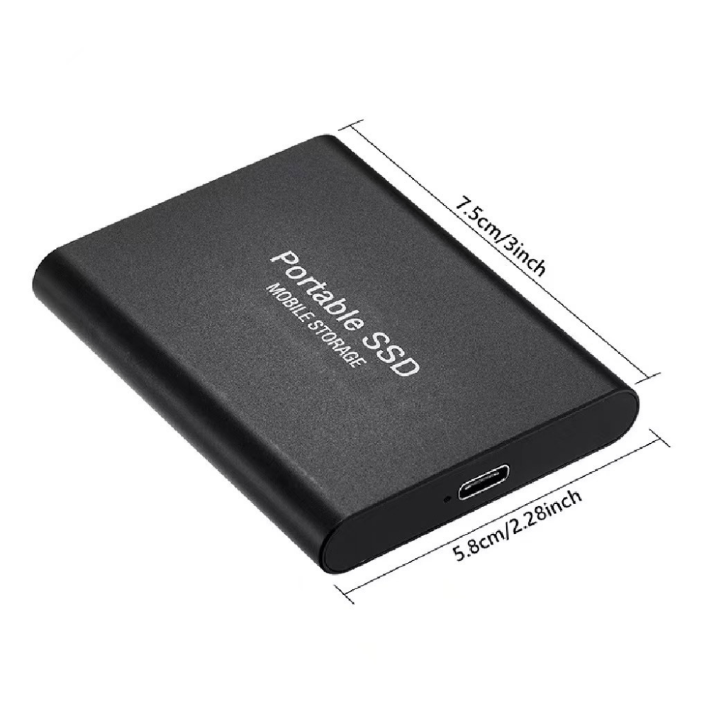 SSD Portable External Drive 512GB Fast Compact USB C Storage
