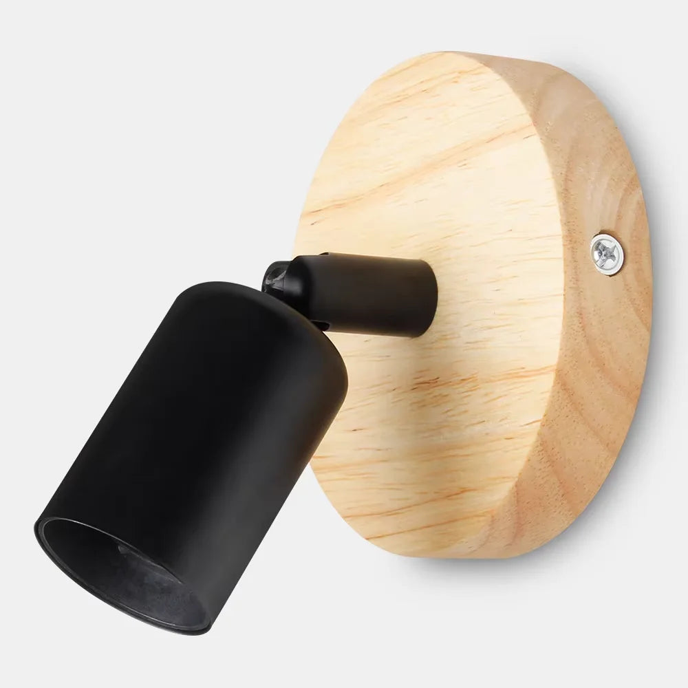 Vintage Retro Wall Lamp | Adjustable Wooden & Metal Sconce