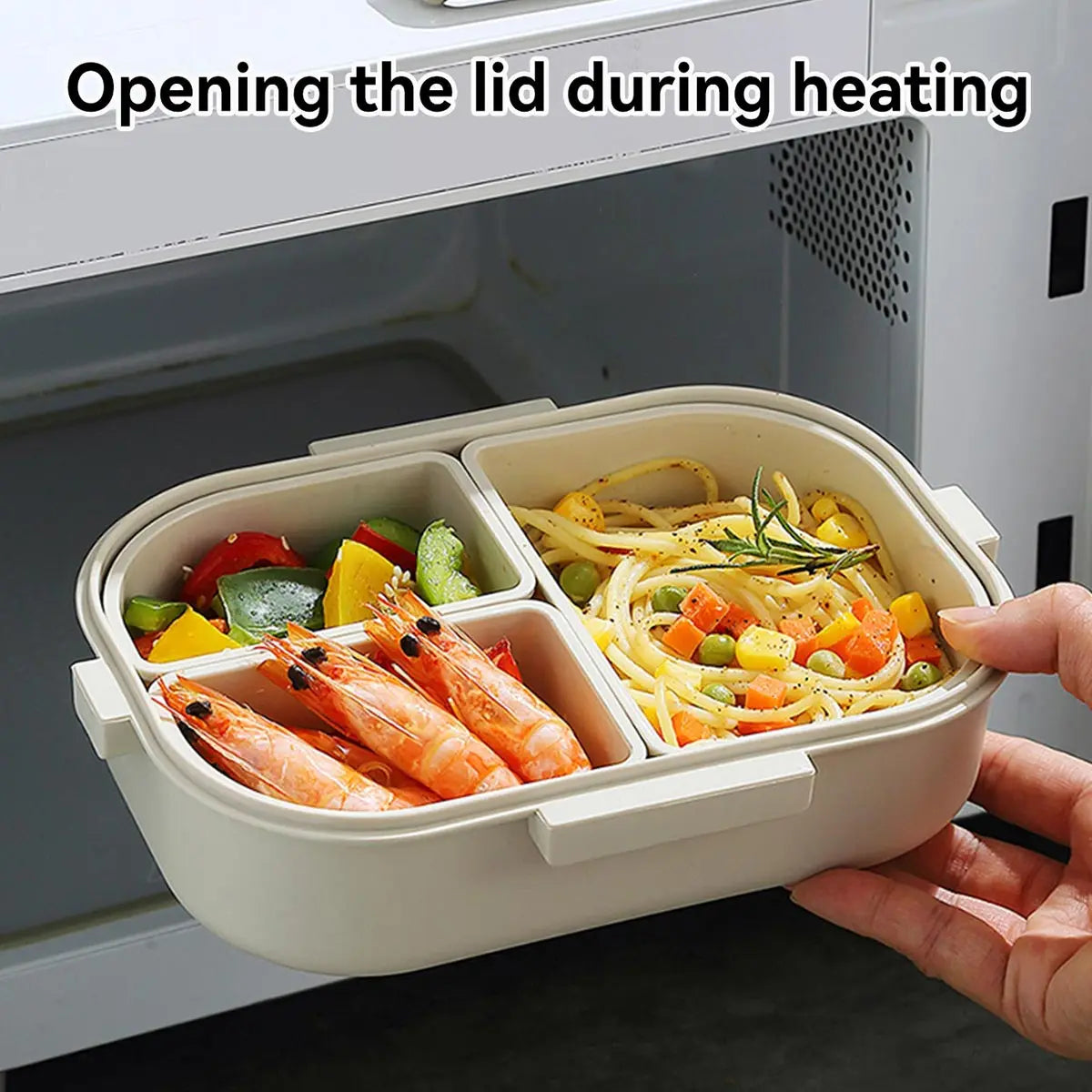 FreshMate | Portable Bento Lunch Box | Leak-Proof with 3 Compartments
