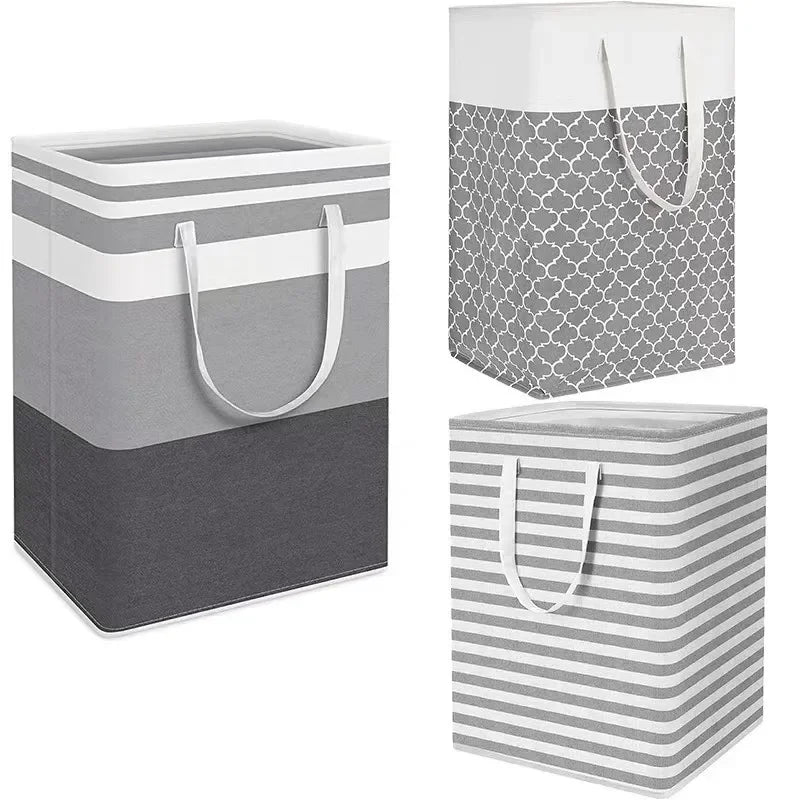 Lauva | 75L Waterproof Laundry Basket | Foldable Fabric Clothes Hamper with Handles