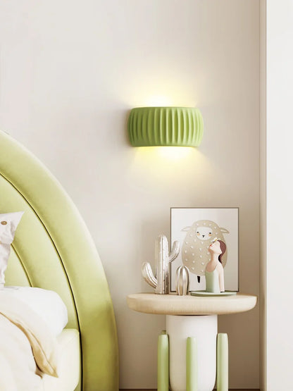 Lámpara de pared de resina francesa | Aplique moderno texturizado