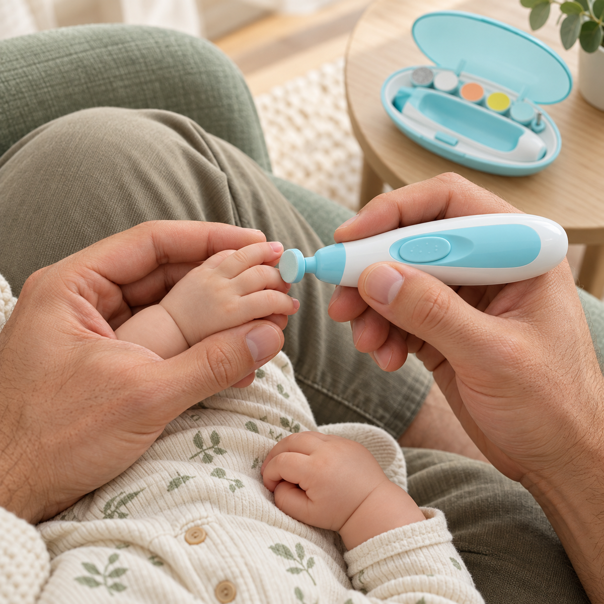 Safe Baby Nail File Quiet Design Gentle Touch Infants