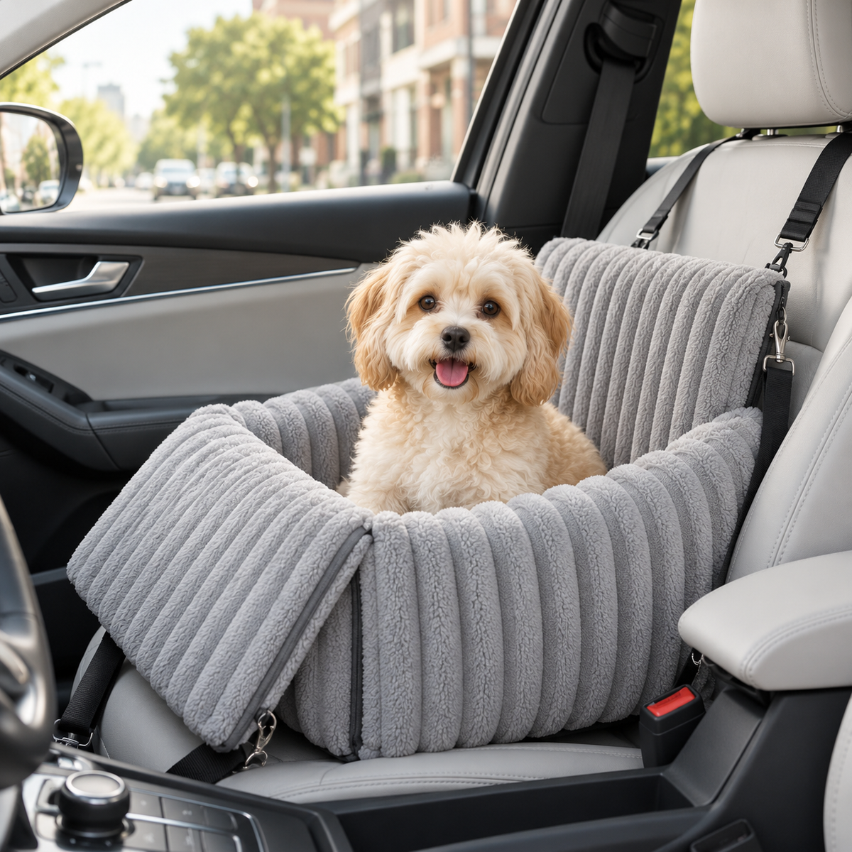 Sikker autostol til hunde, hyggelig rejsepude og selepude, Appleton