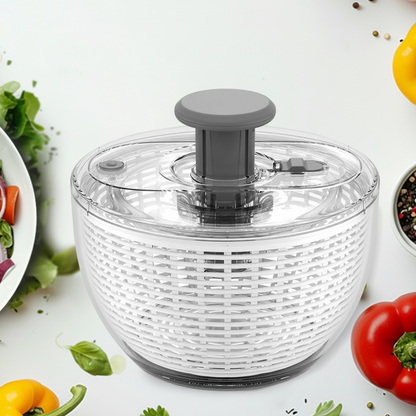 Centrifuga per insalata con pompa manuale e ciotola per asciugare verdure