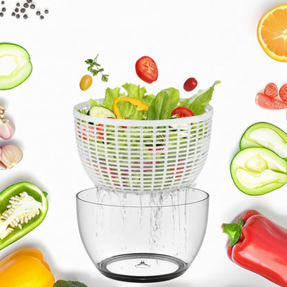 Centrifuga per insalata con pompa manuale e ciotola per asciugare verdure