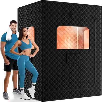 Carpa de sauna portátil para el hogar con silla de vapor y control de temperatura