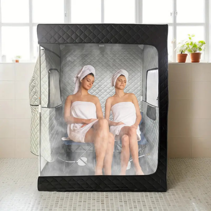 Carpa de sauna portátil para el hogar con silla de vapor y control de temperatura
