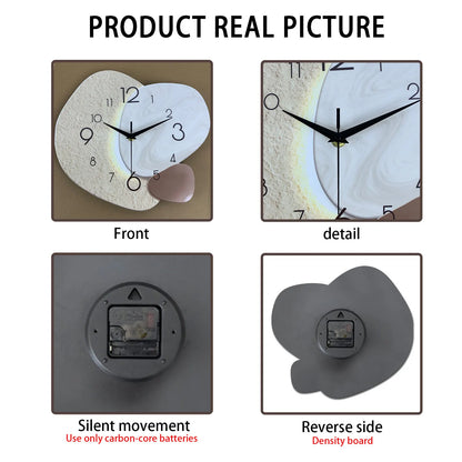 TempoStone | Orologio da Parete Moderno e Semplice | Design Silenzioso al Quarzo