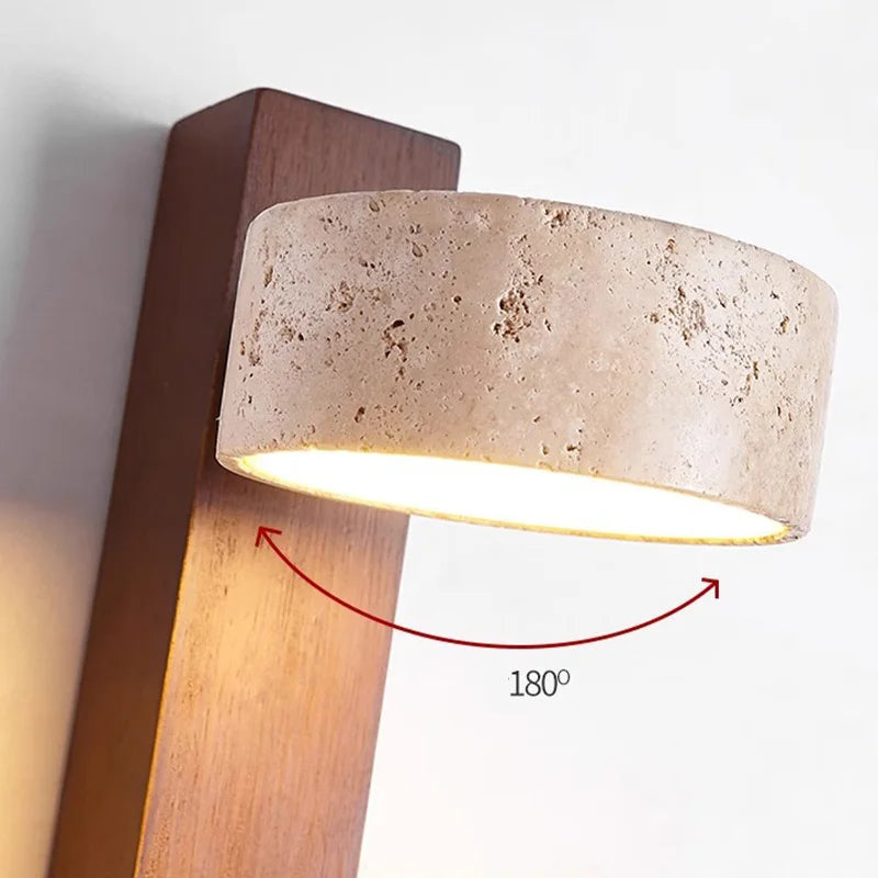 Éclat Wall Lamp | French Wabi-Sabi Headboard Light with Pull Switch