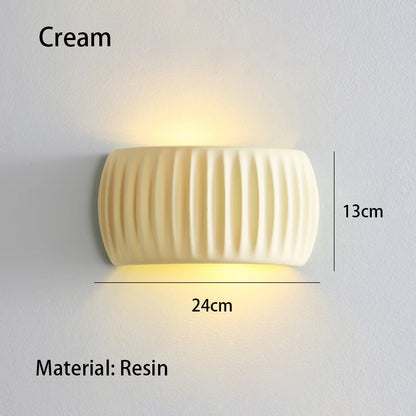 Lámpara de pared de resina francesa | Aplique moderno texturizado