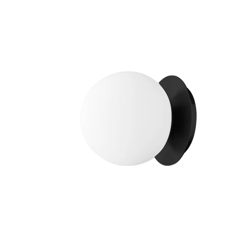 Lámpara de Pared de Cristal Nordic Globe | Luz Minimalista Moderna para Baño y Dormitorio