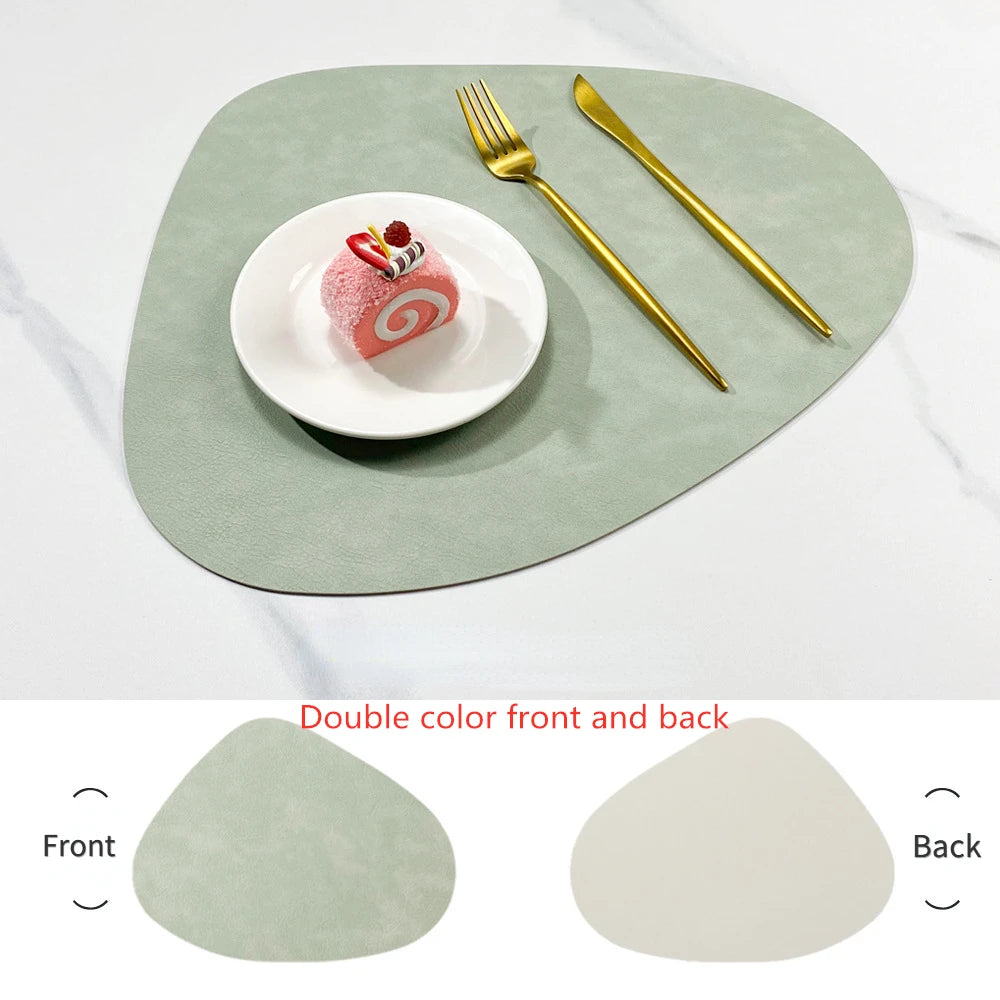 NordicDrop | Double-Sided Faux Leather Placemats | Non-Slip & Heat Resistant