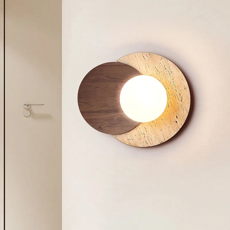 Wabi-Sabi Stone Wall Lamp | Modern Natural Texture Design