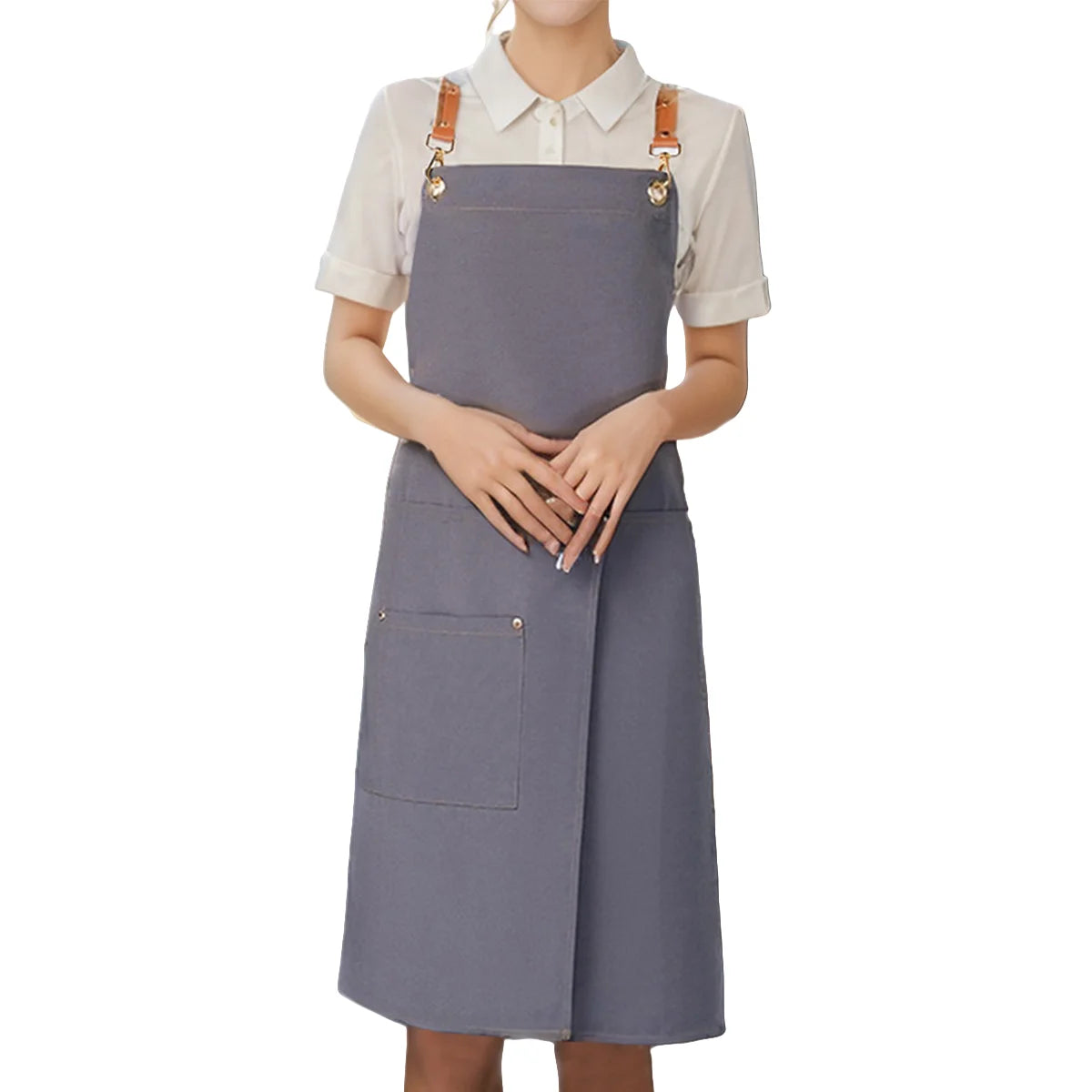 WorkEase | Waterproof Canvas Apron | Split Skirt Design with Pockets