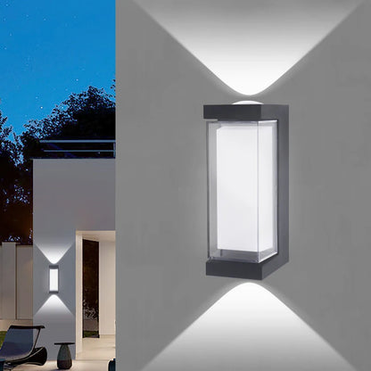 Moderne LED Væglampe | Vandtæt Udendørs Op- og Nedadrettet Væglampe