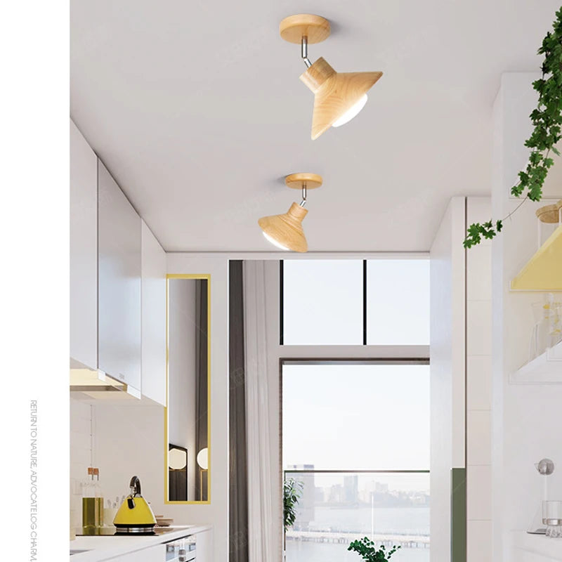 NordicWood loftlampe | Naturligt trækonisk design
