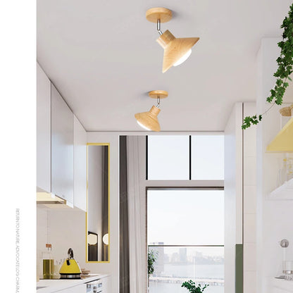 NordicWood loftlampe | Naturligt trækonisk design
