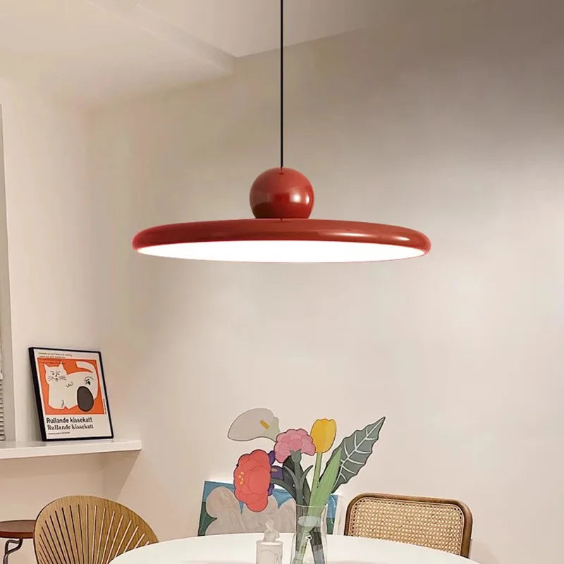Lampada a Sospensione Disco Volante Nordico | Lampada da Soffitto LED Stile Crema