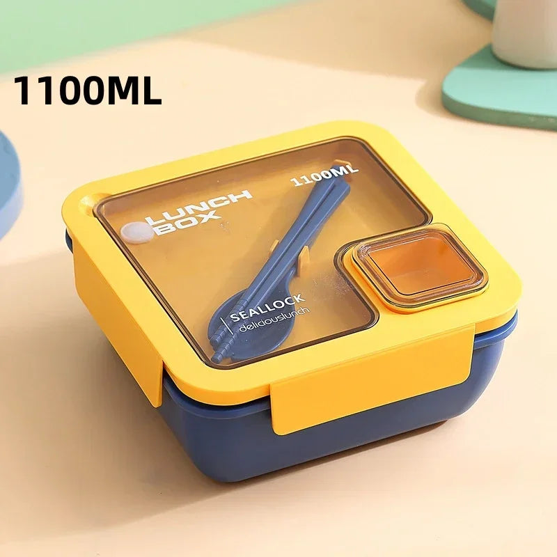 BentoGo Lunch Box | Portable Leak-Proof Bento with Cutlery – Microwave & Dishwasher Safe