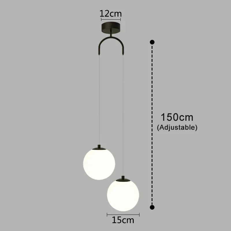 Luna Pendelleuchte | Nordisches modernes Glas-Kugel-Design