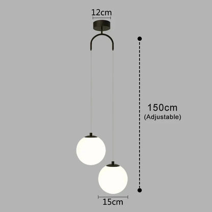 Luna Pendelleuchte | Nordisches modernes Glas-Kugel-Design